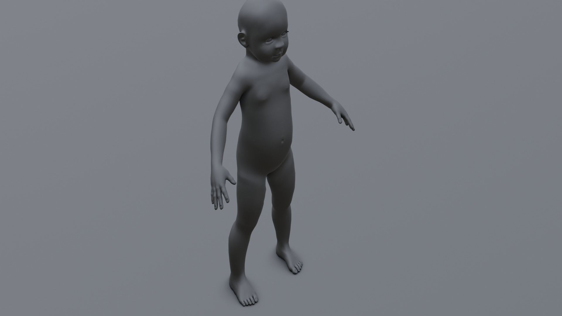 Human Family Base Pack 3D Model Low-poly 3D model_4