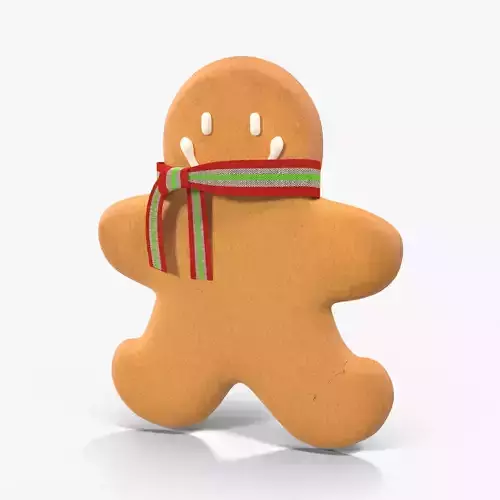 Gingerbread Cookie 5 Low-poly 3D model