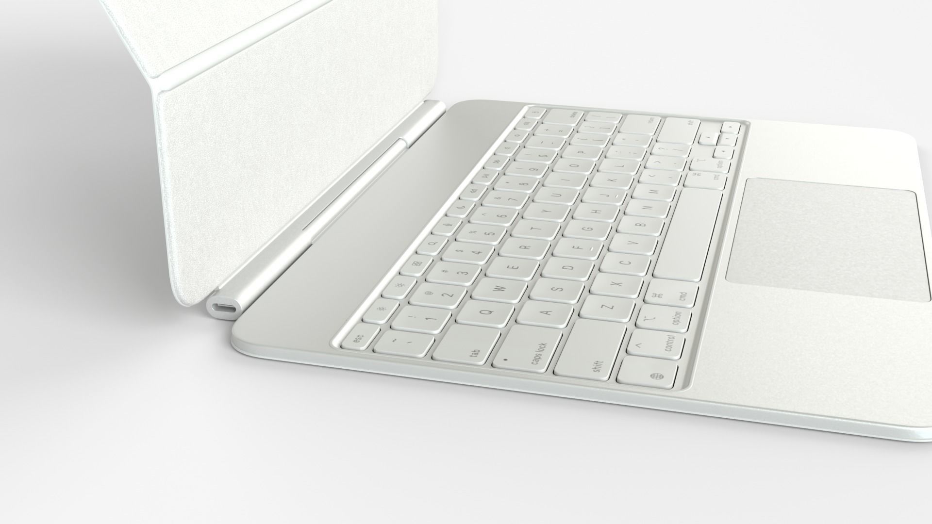 The New Apple ipad pro magic keyboard and  pencil  3D model_10