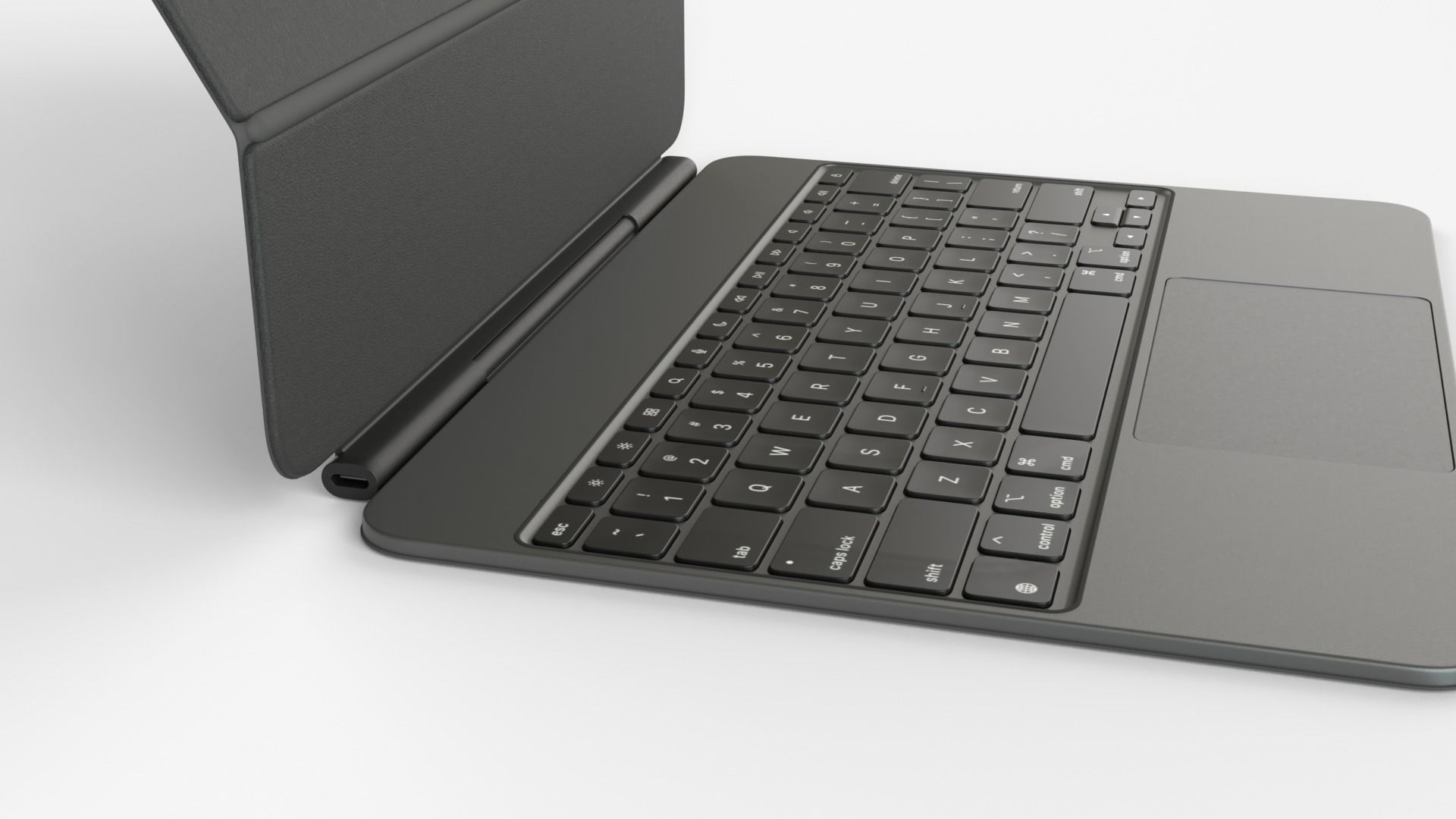 The New Apple ipad pro magic keyboard and  pencil  3D model_2
