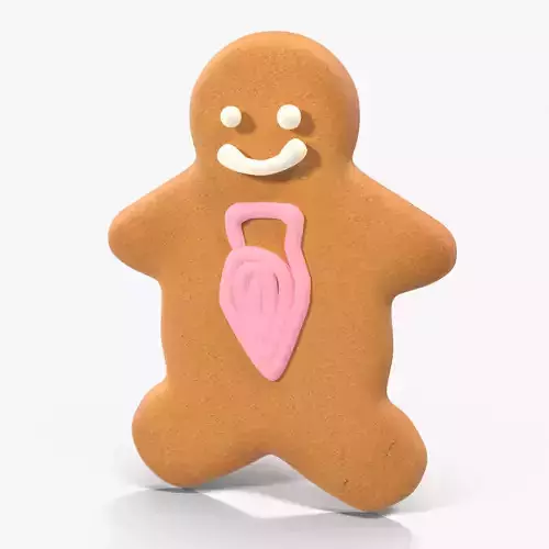 Gingerbread Cookie 6 Low-poly 3D model