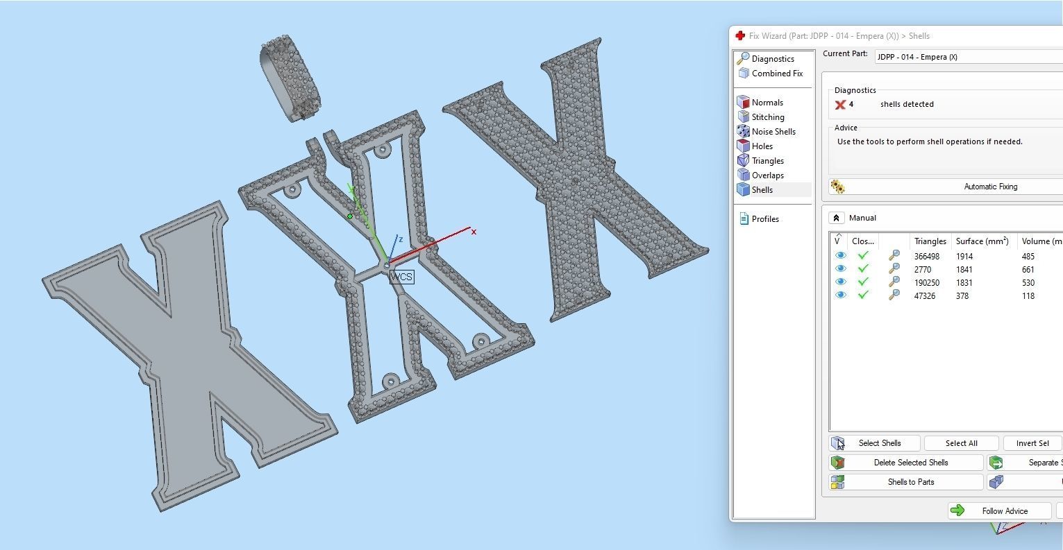 Custom Initial X Letter Diamond Pendant A to Z Alphabet Necklace 3D print model_16