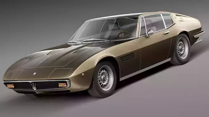 Maserati Ghibli 4900 SS Coupe 1970 3D Model