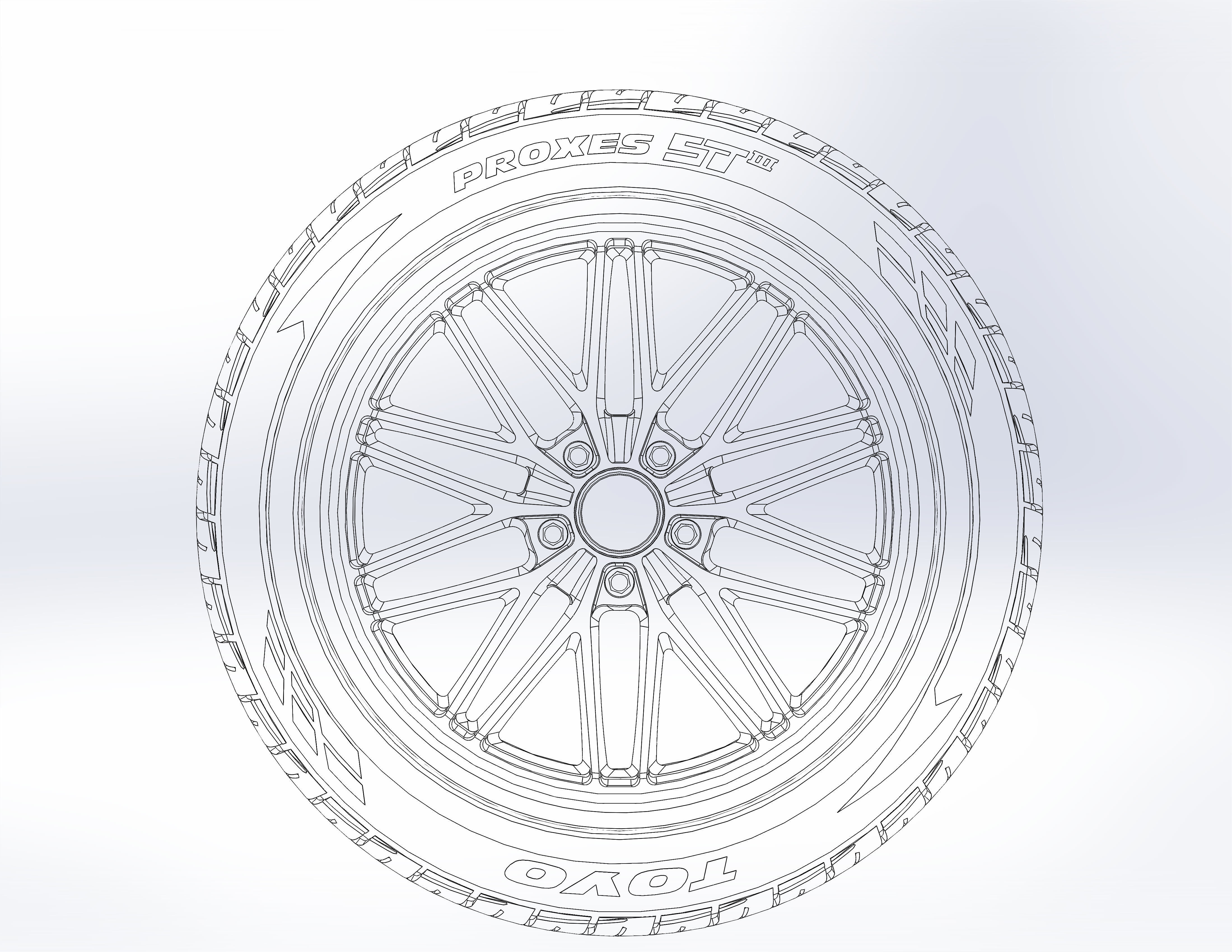 Custom wheels US Mags Santa Cruz for your scale model 3D print model_8
