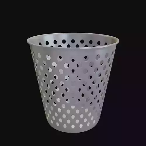 Dust Bin Low Poly simple Blend file