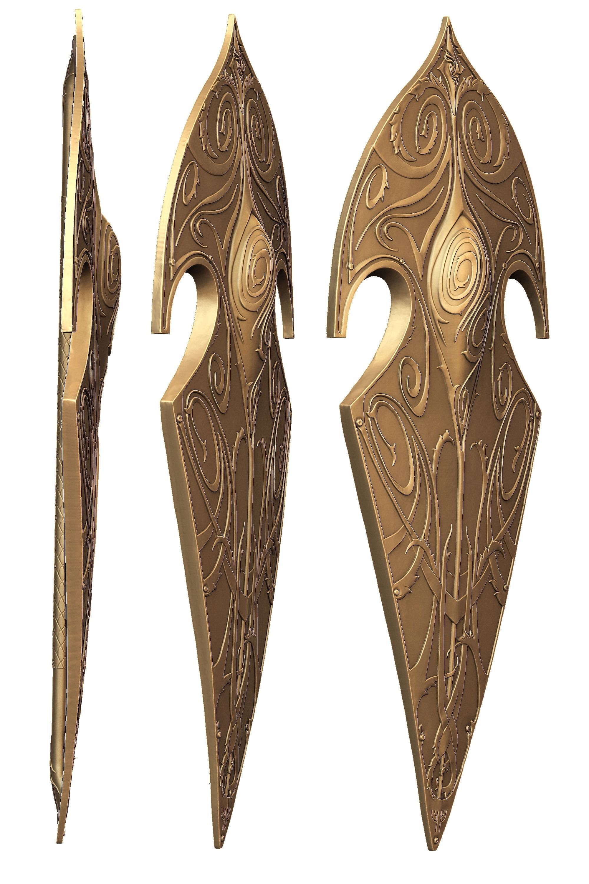 Elven Shield 3D print model_7