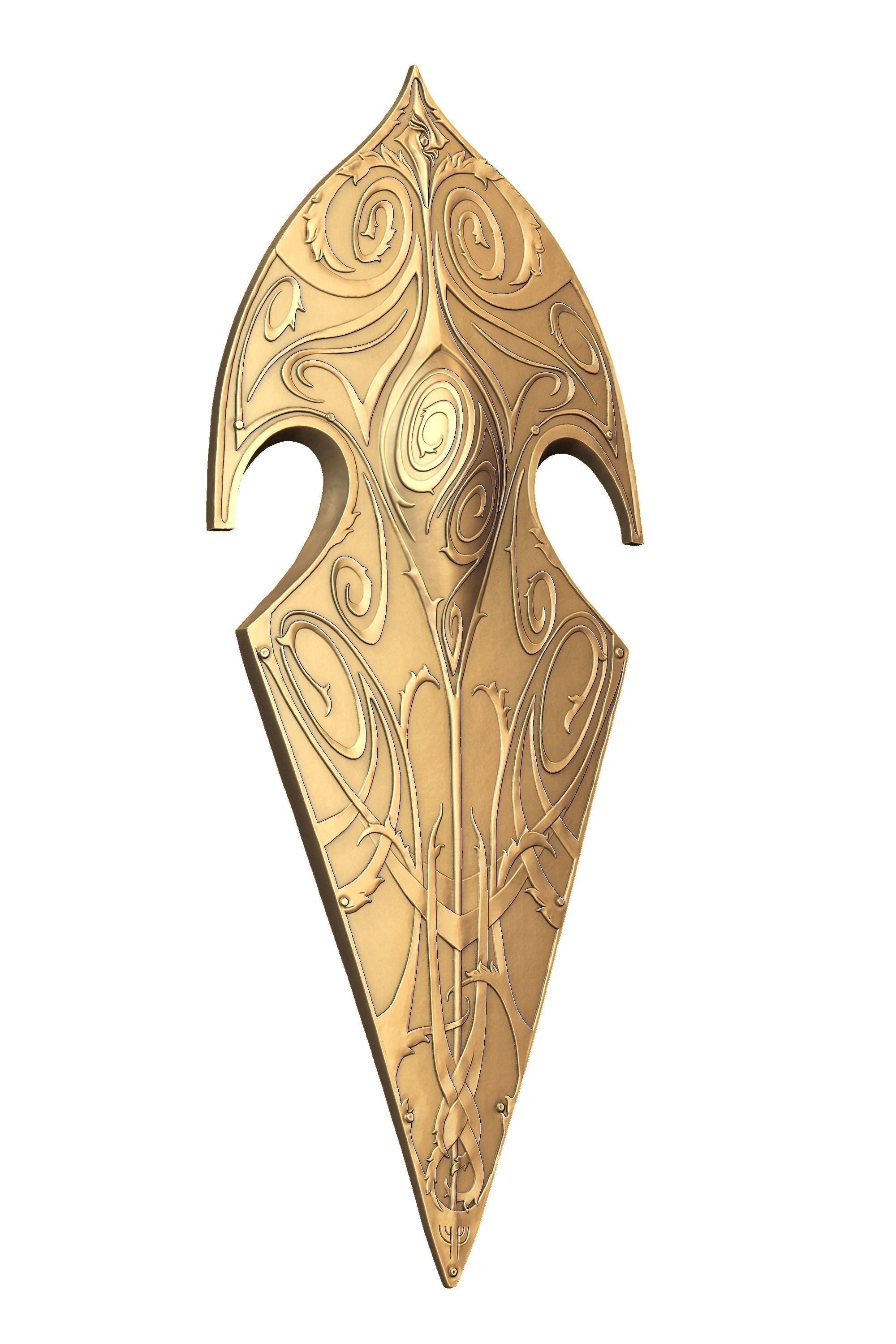 Elven Shield 3D print model_3