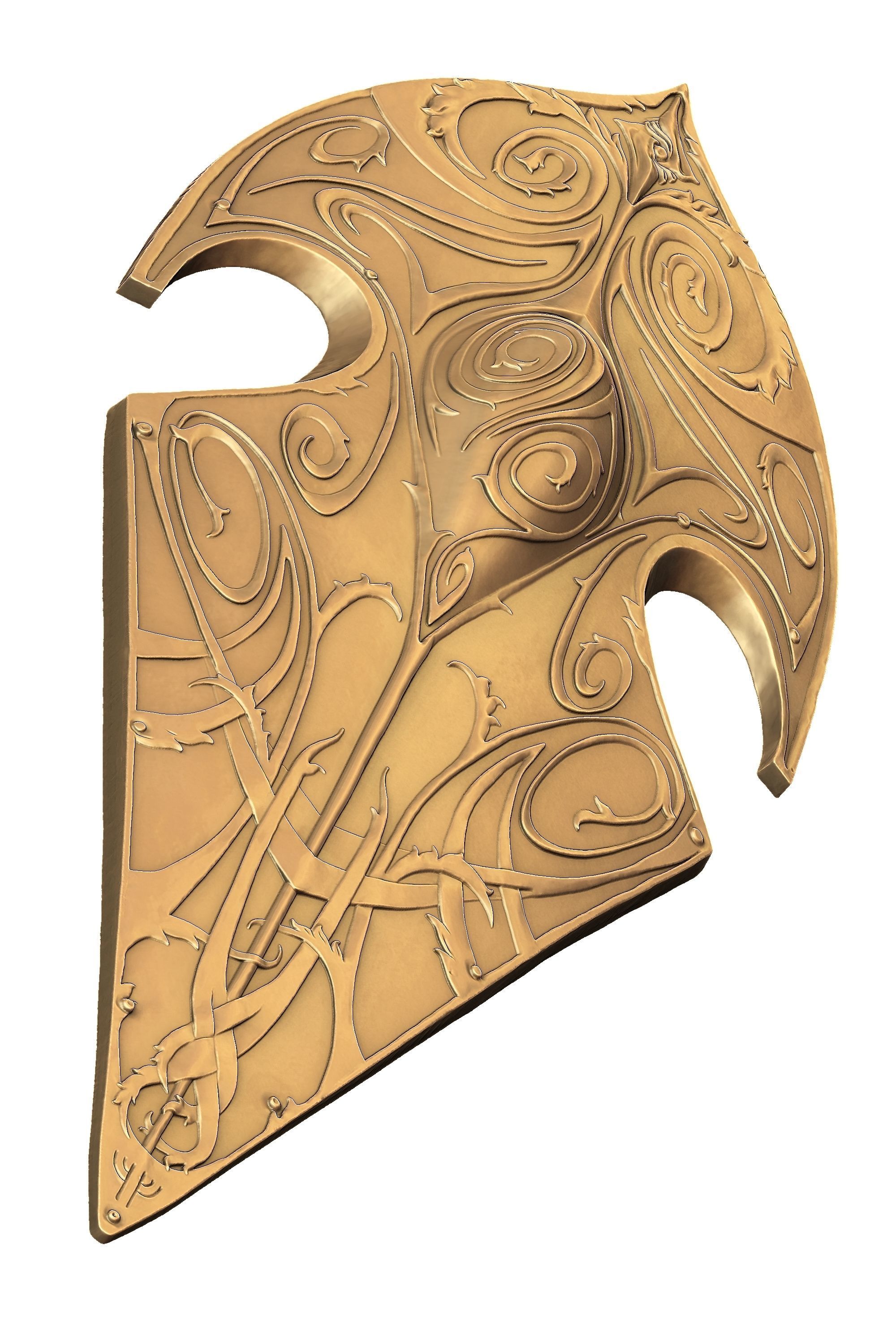 Elven Shield 3D print model_6