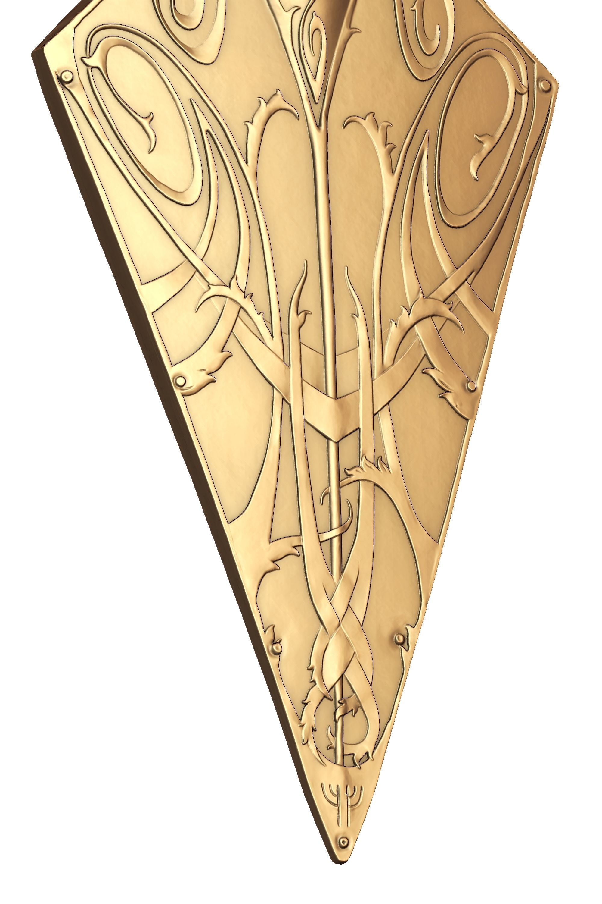 Elven Shield 3D print model_2