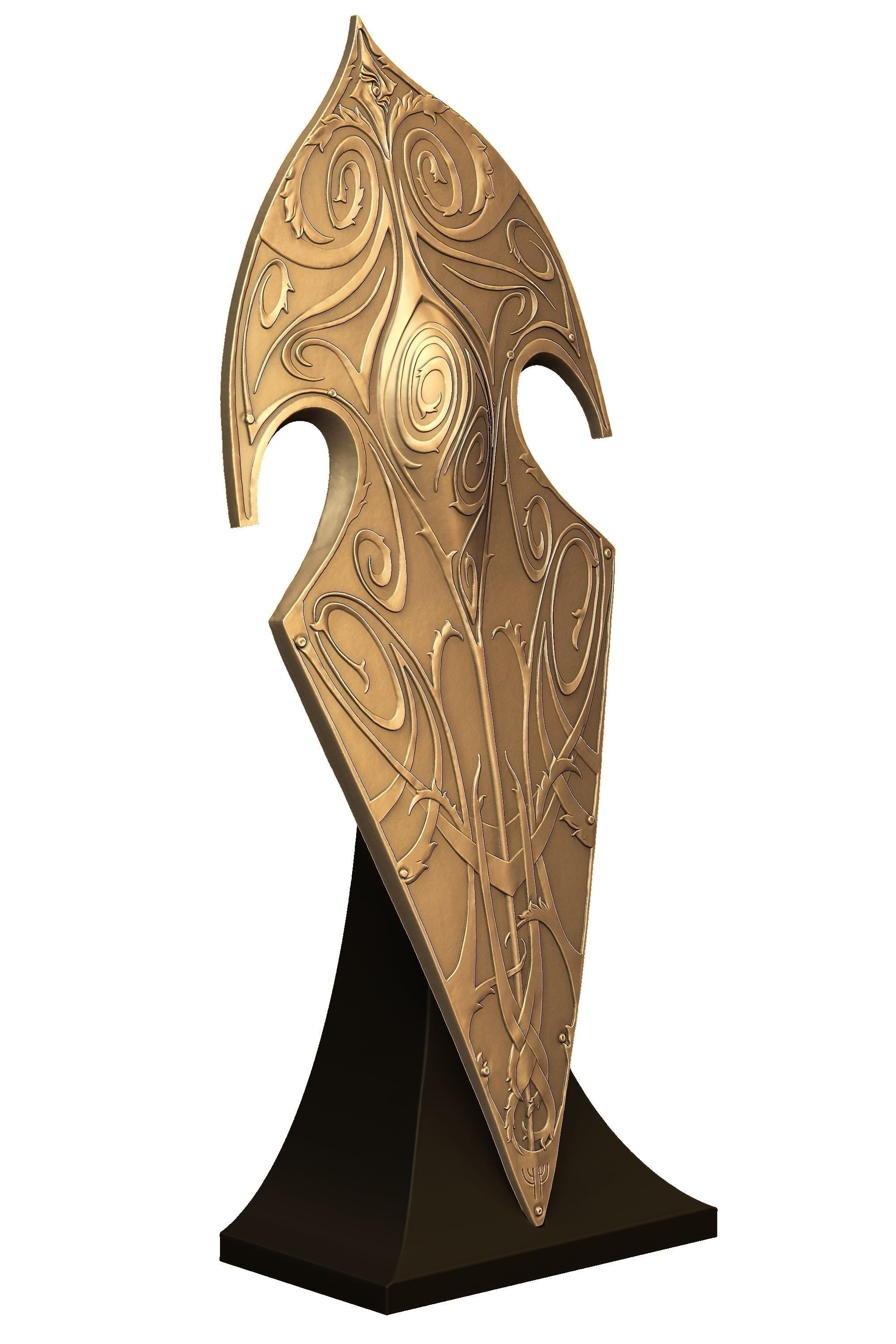Elven Shield 3D print model_5