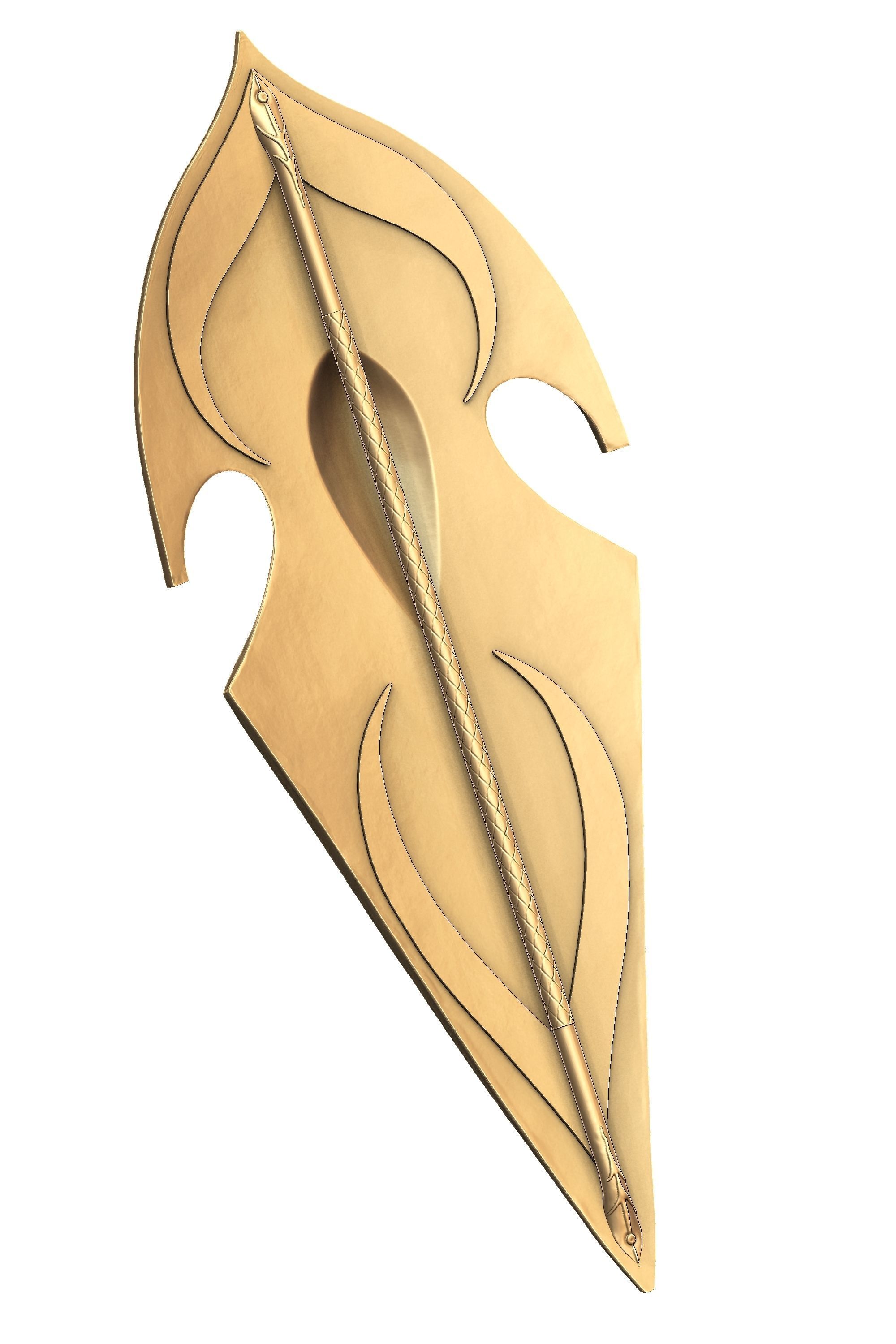 Elven Shield 3D print model_4