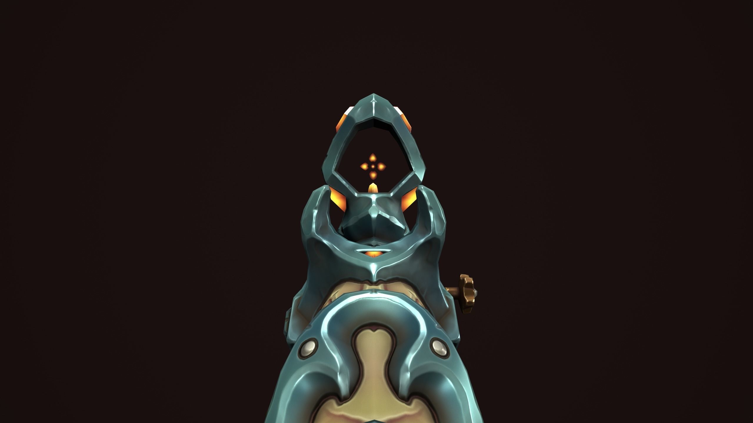 Dwarf assault rifle Low-poly 3D model_15