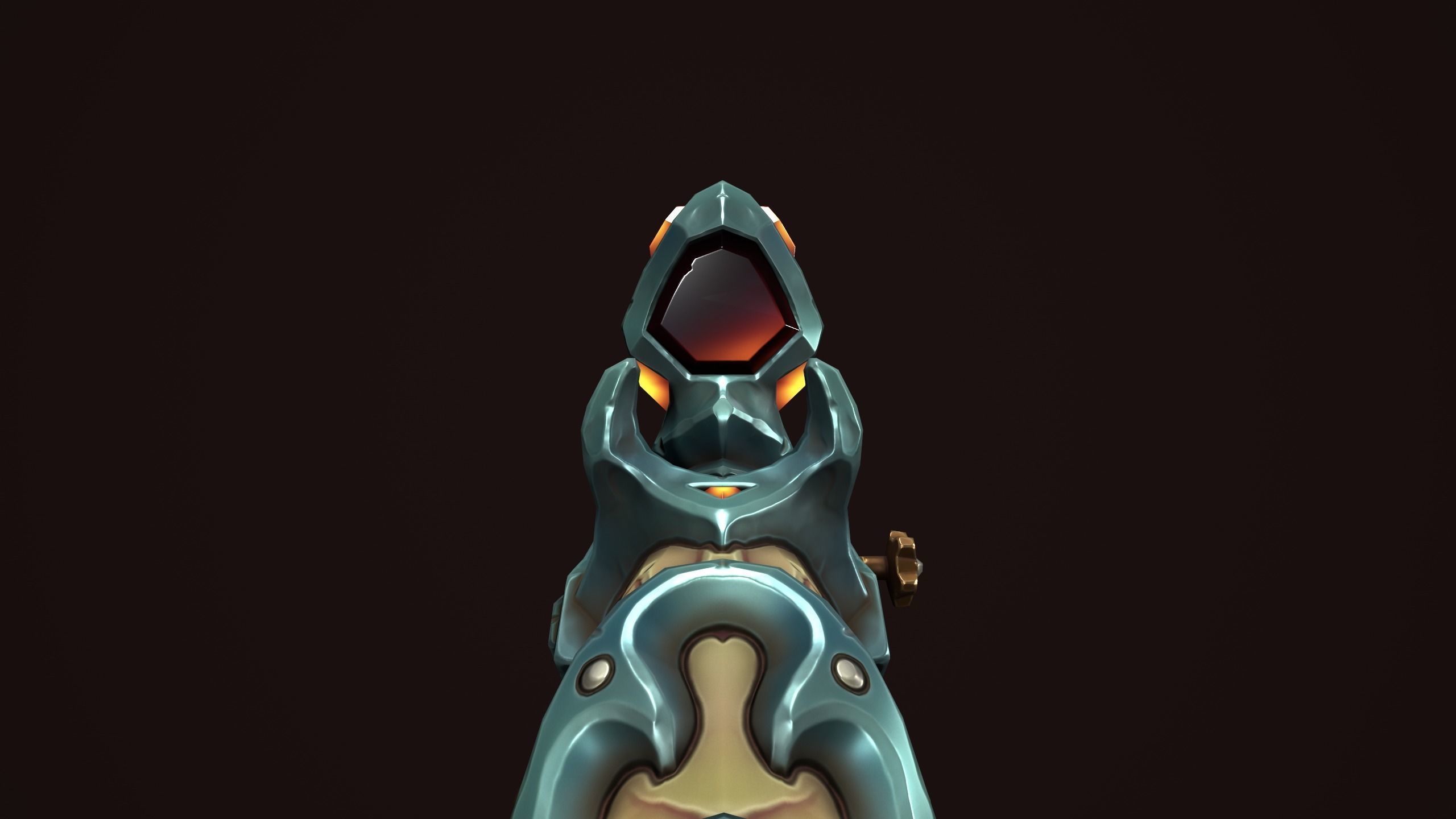 Dwarf assault rifle Low-poly 3D model_14