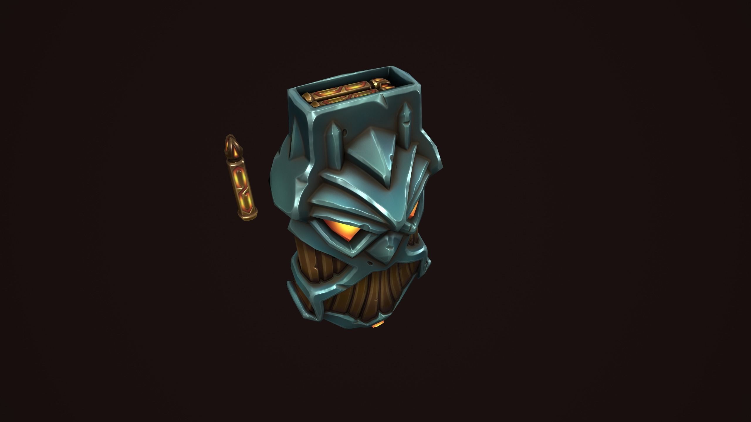 Dwarf assault rifle Low-poly 3D model_17