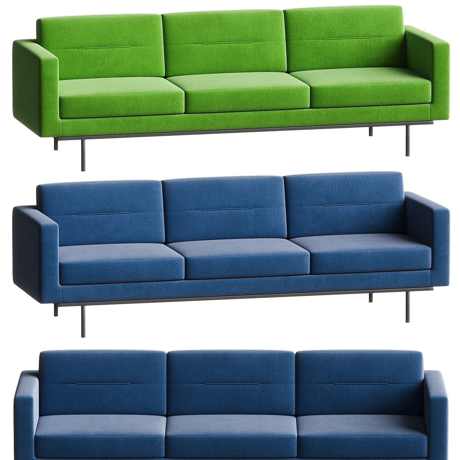 sofa 3 seater 3D model_1