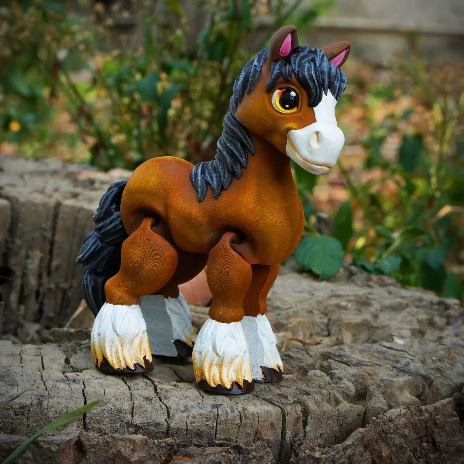 PRINT IN PLACE CUTE FLEXI CLYDESDALE HORSE 3D print model_0
