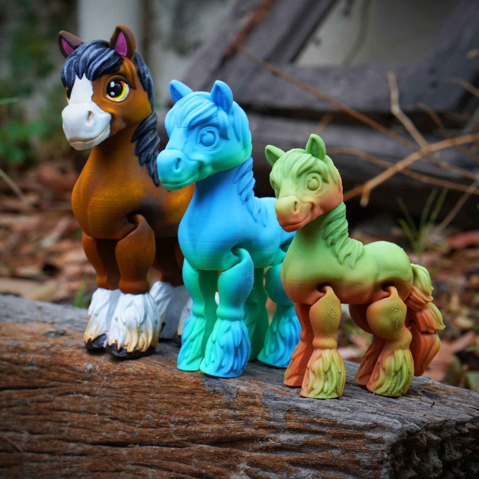 PRINT IN PLACE CUTE FLEXI CLYDESDALE HORSE 3D print model_2