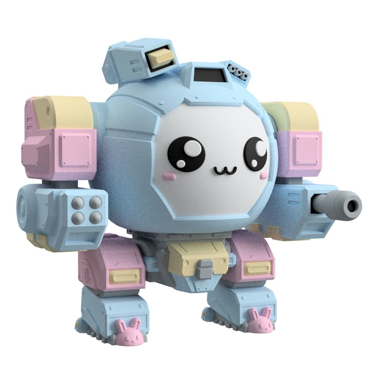 UWU Strike Force Slippy Mech Miniature 3D print model_2