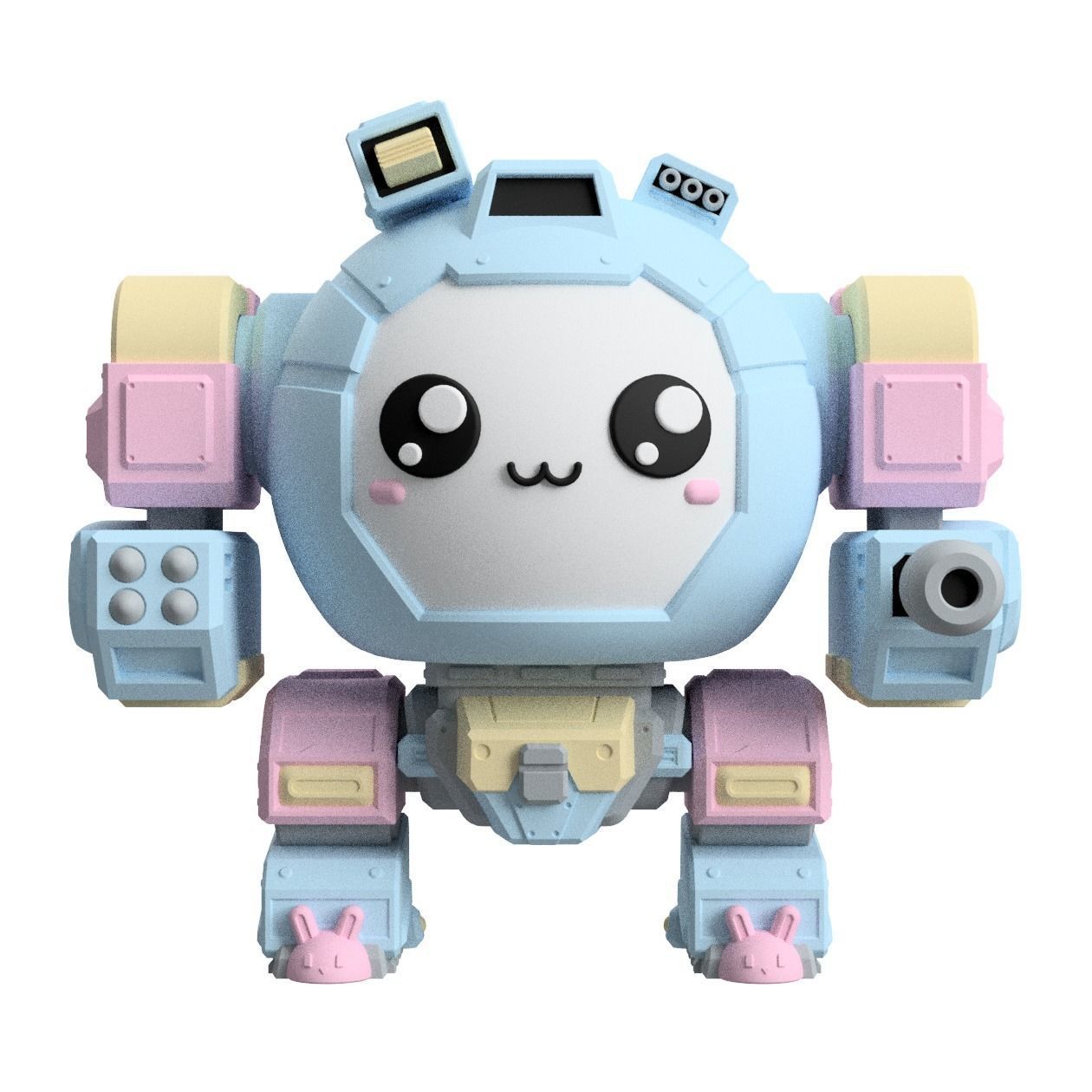 UWU Strike Force Slippy Mech Miniature 3D print model_1