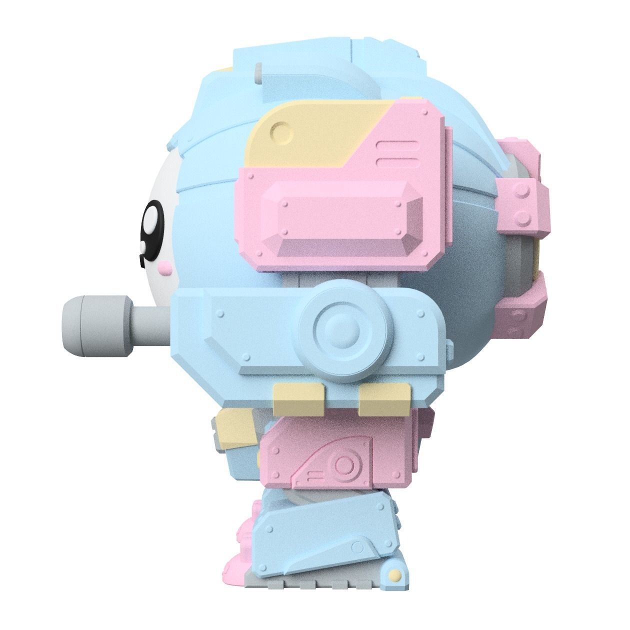 UWU Strike Force Slippy Mech Miniature 3D print model_6