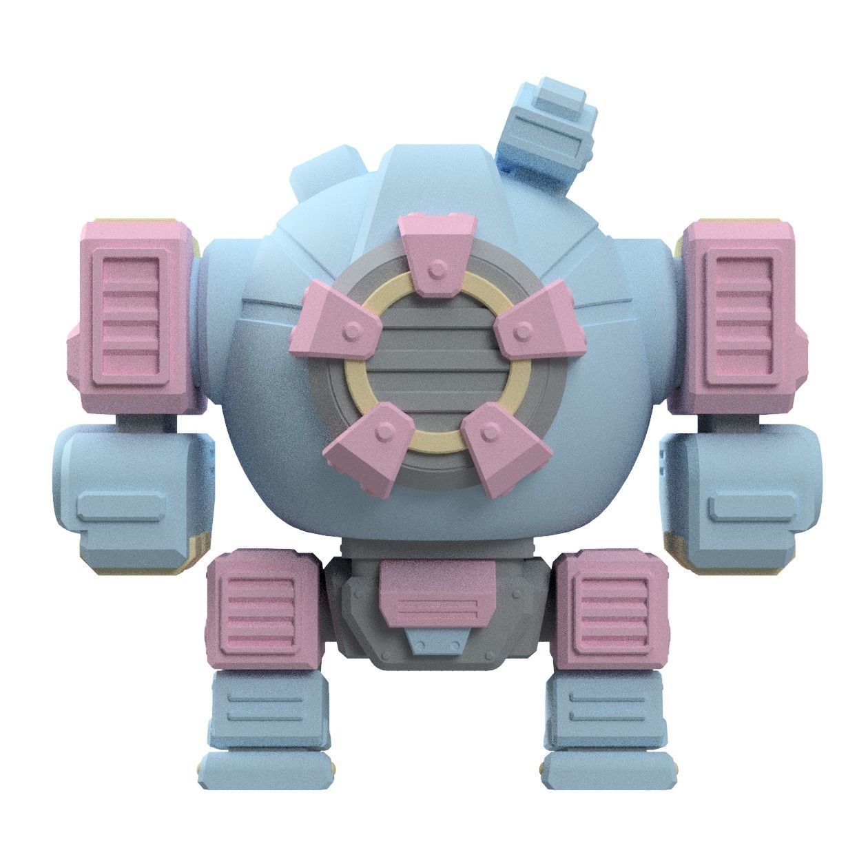 UWU Strike Force Slippy Mech Miniature 3D print model_4