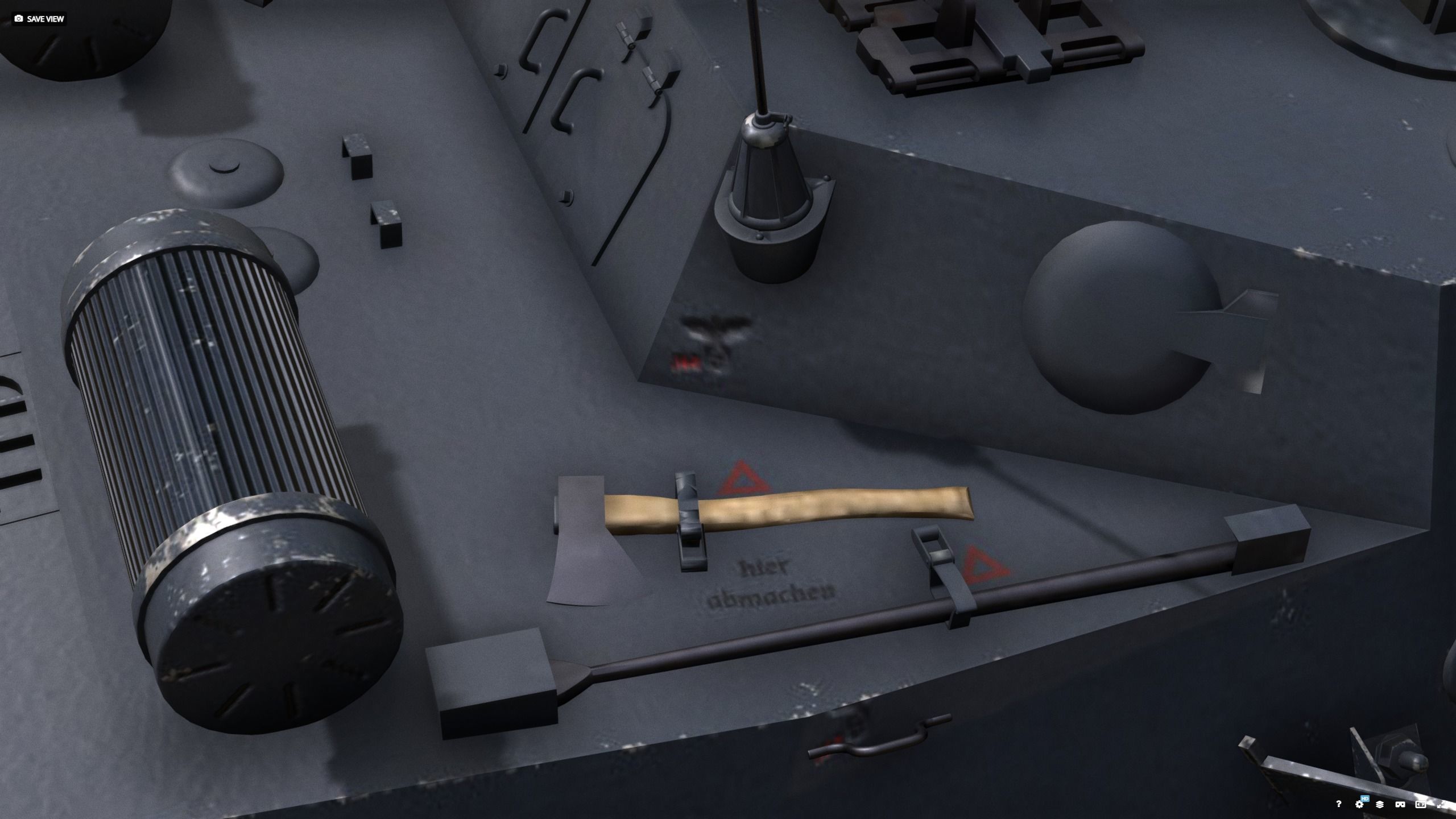 Schnell Jagdpanzer Aureole - Grau with Armor 3D model_13