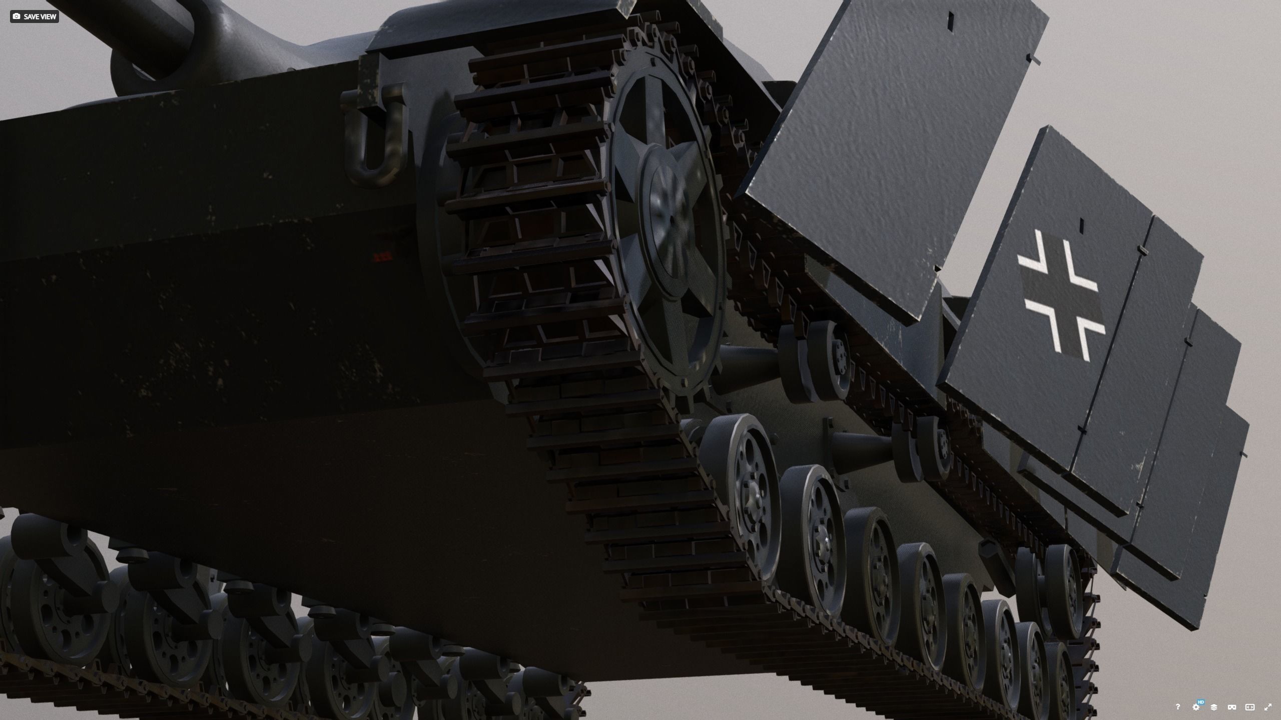 Schnell Jagdpanzer Aureole - Grau with Armor 3D model_21