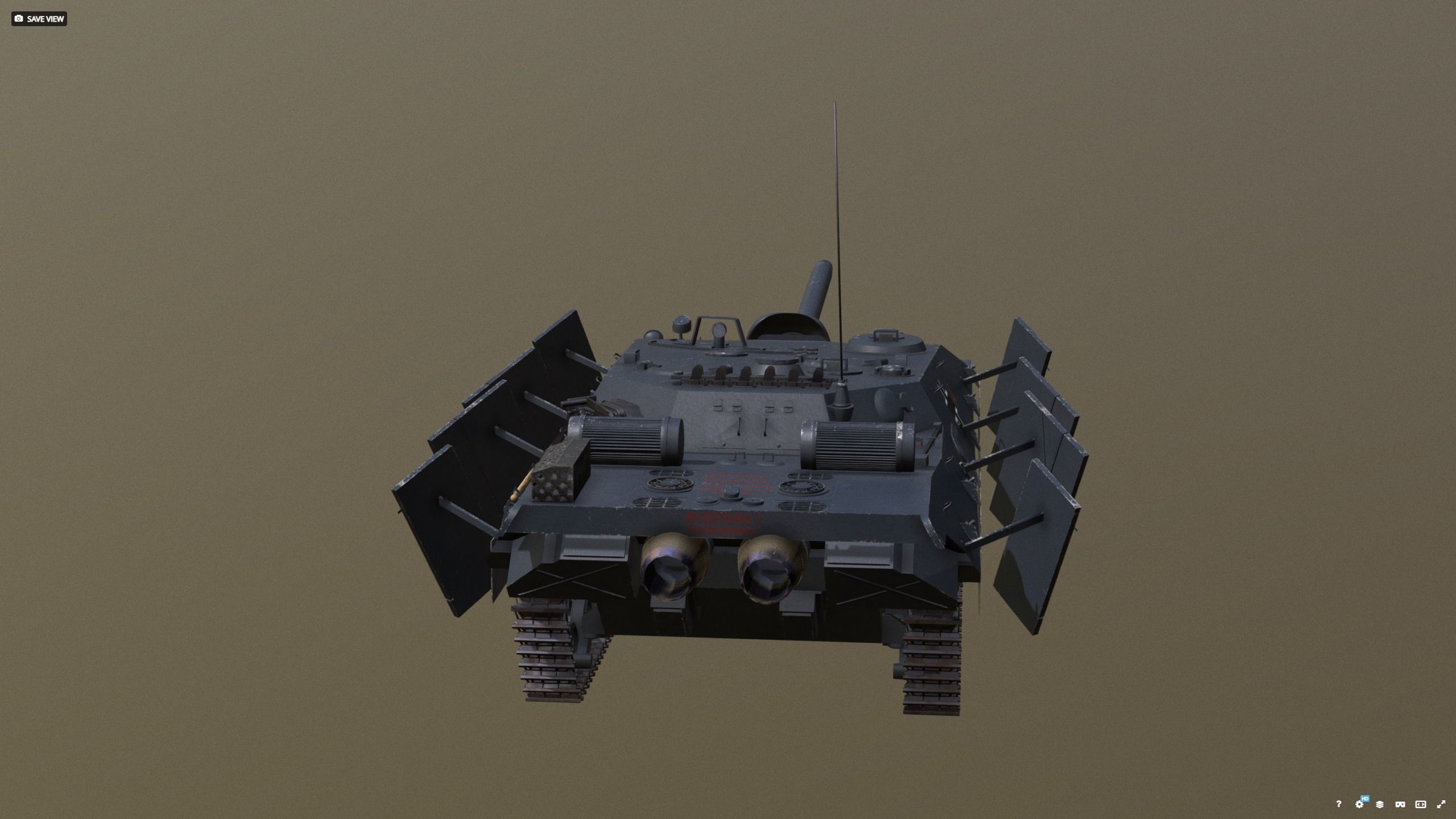 Schnell Jagdpanzer Aureole - Grau with Armor 3D model_18