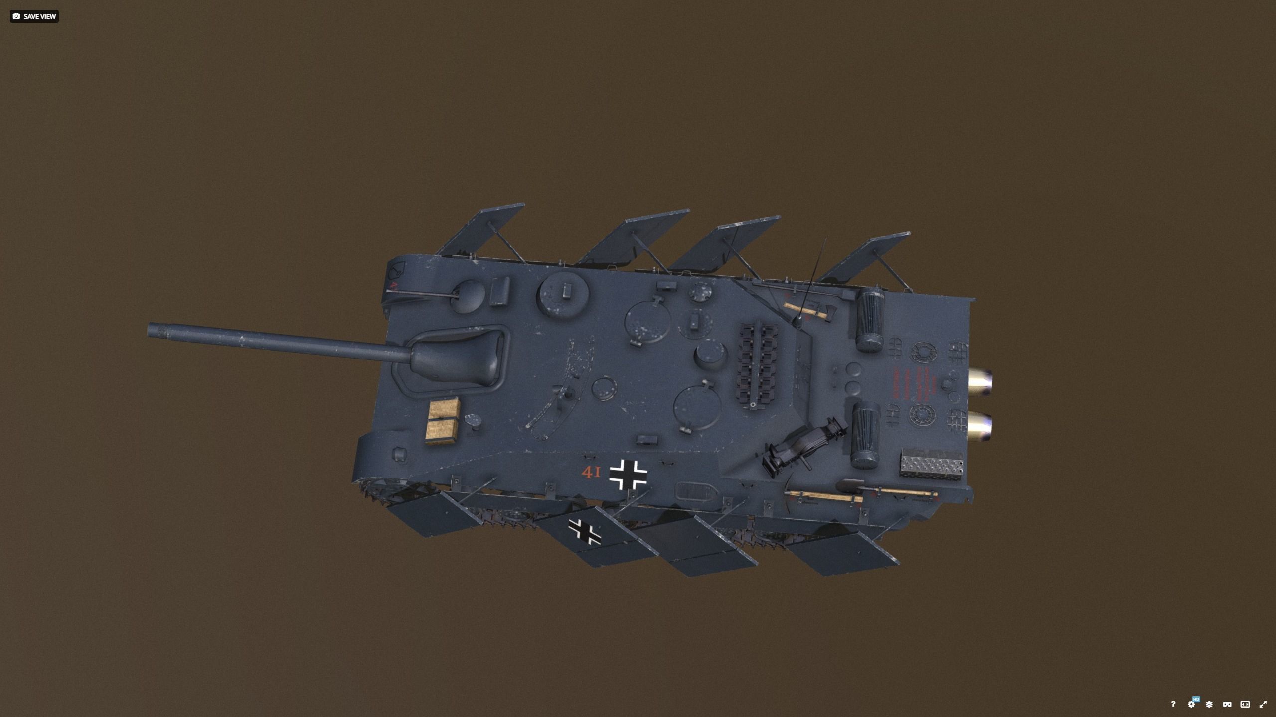 Schnell Jagdpanzer Aureole - Grau with Armor 3D model_2