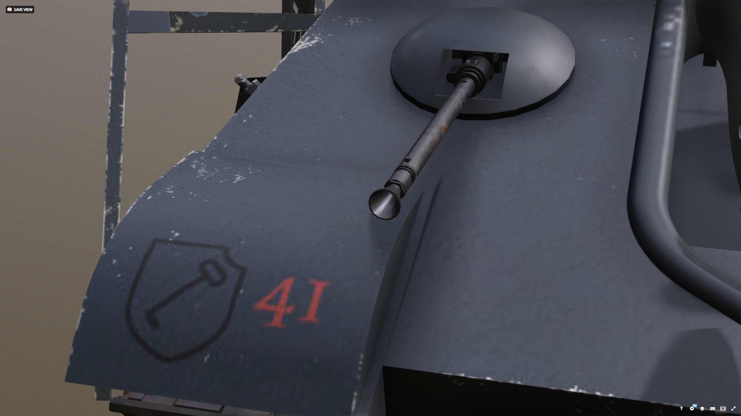 Schnell Jagdpanzer Aureole - Grau with Armor 3D model_5