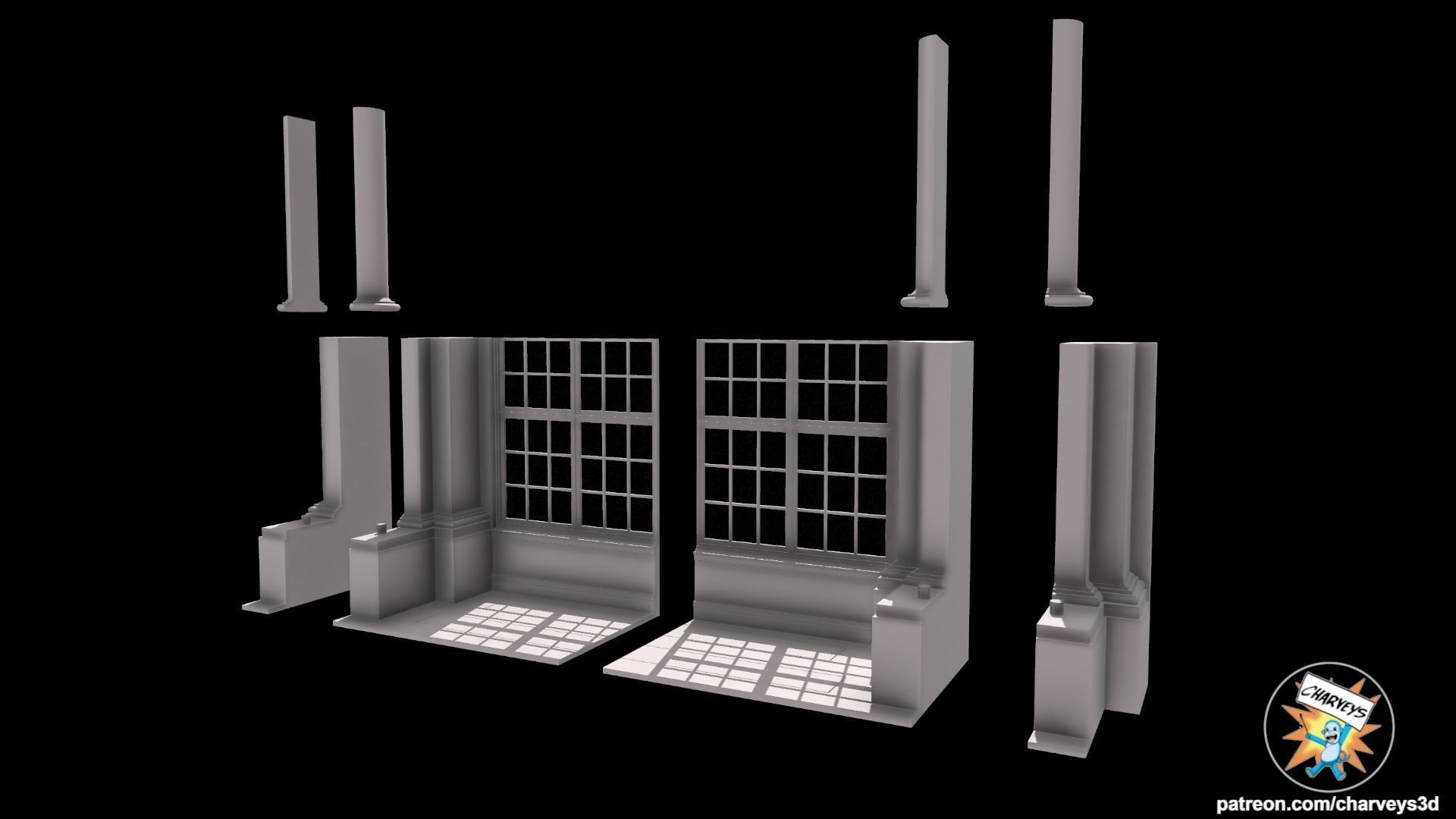 Star Wars Theed Royal Palace Hallway Diorama for action figures 3D print model_4