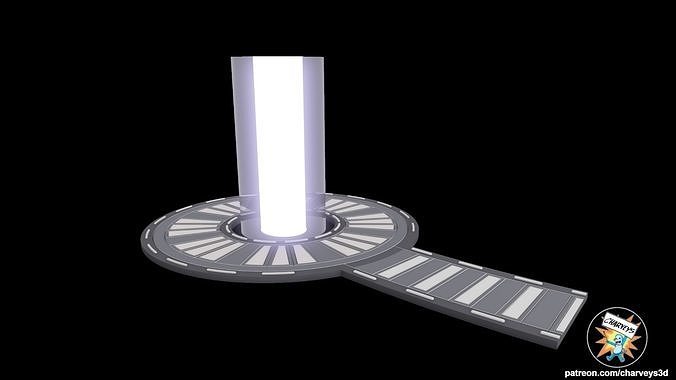 Star Wars Theed Generator Duel Diorama for action figures 3D print model