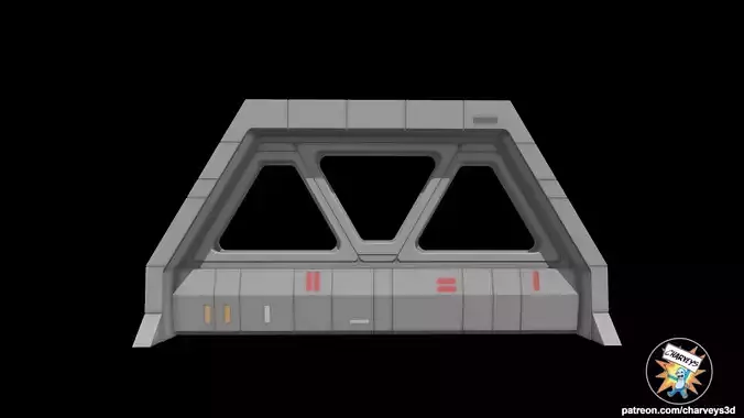 Star Wars Star Destroyer Bridge Windows Diorama for figures 3D print model