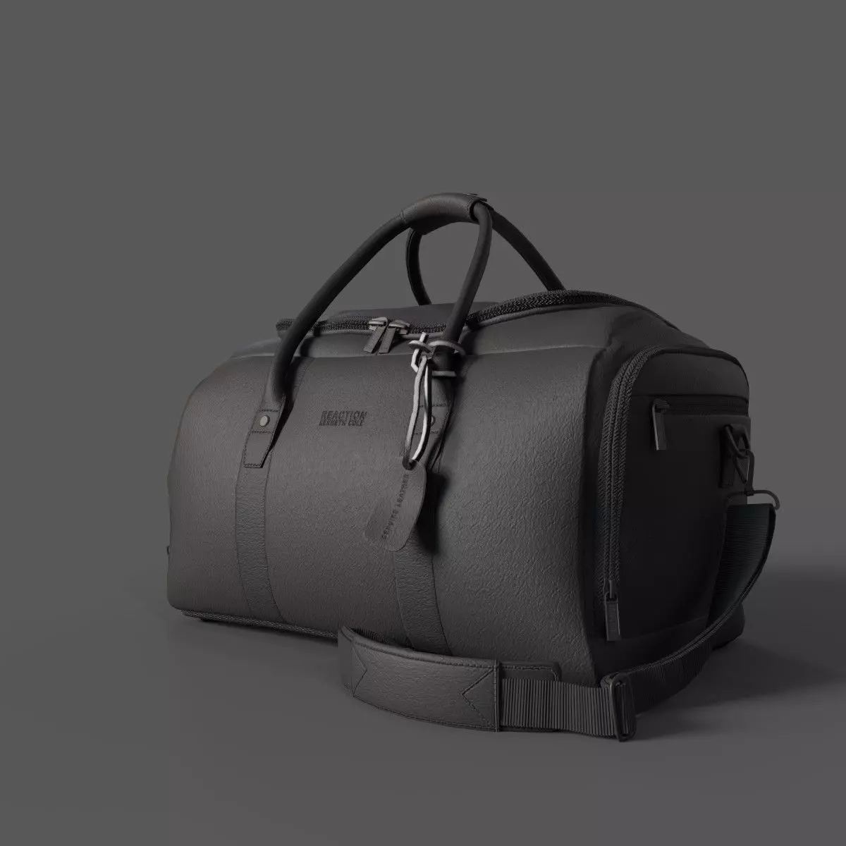 ColombianLeatherDuffelBag Black Low-poly 3D model