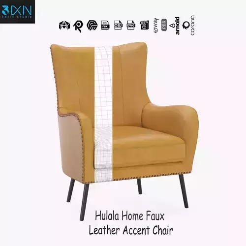 Hulala Home Faux Leather Accent Chair