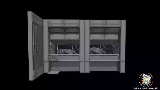 Star Wars Death Star Control Room 327 Windows for action figures 3D print model