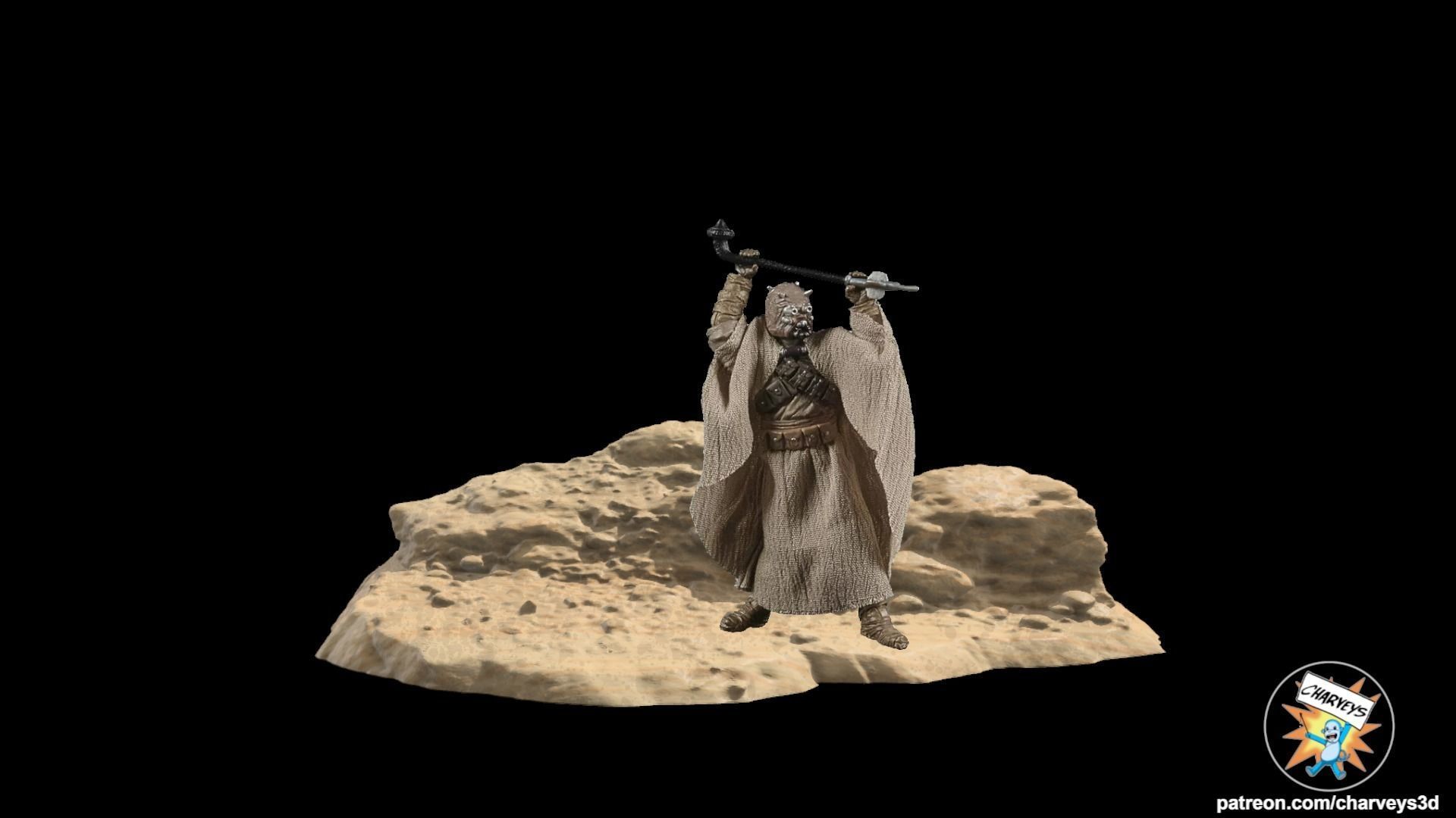 Star Wars Jundland Wastes Diorama for action figures 3D print model_1