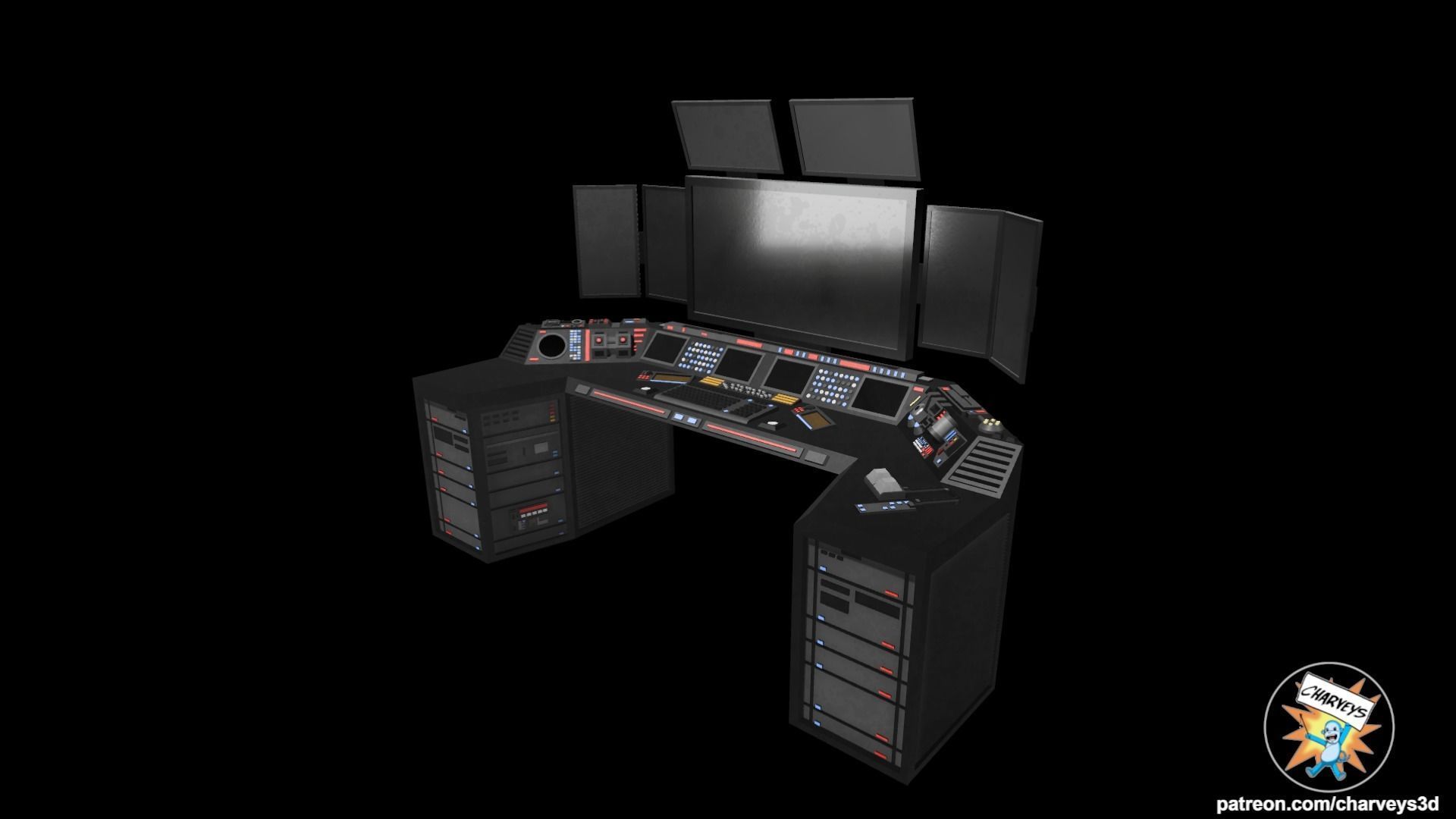 Batman Batcomputer for action figures 3D print model_2