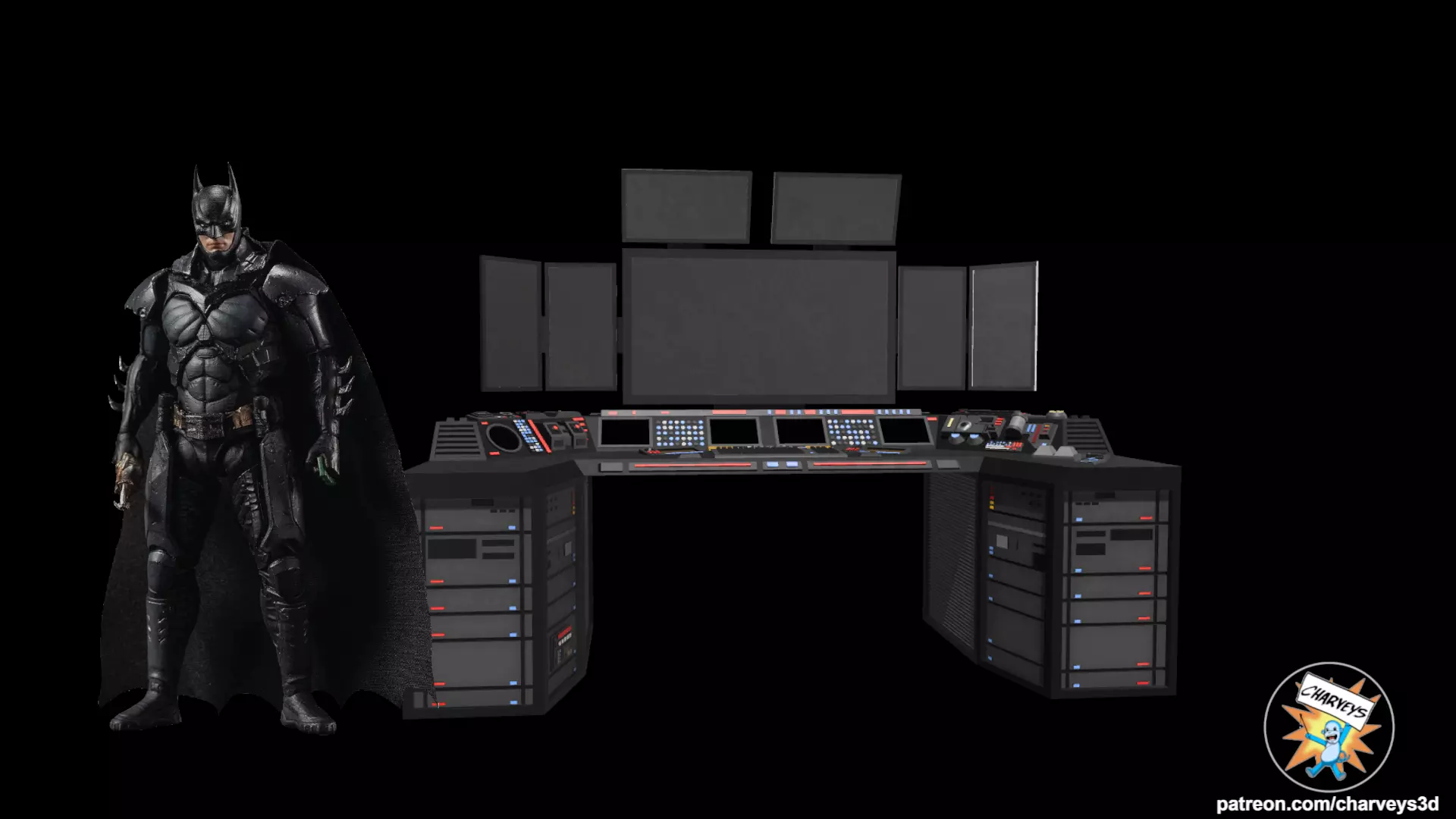 Batman Batcomputer for action figures 3D print model_0