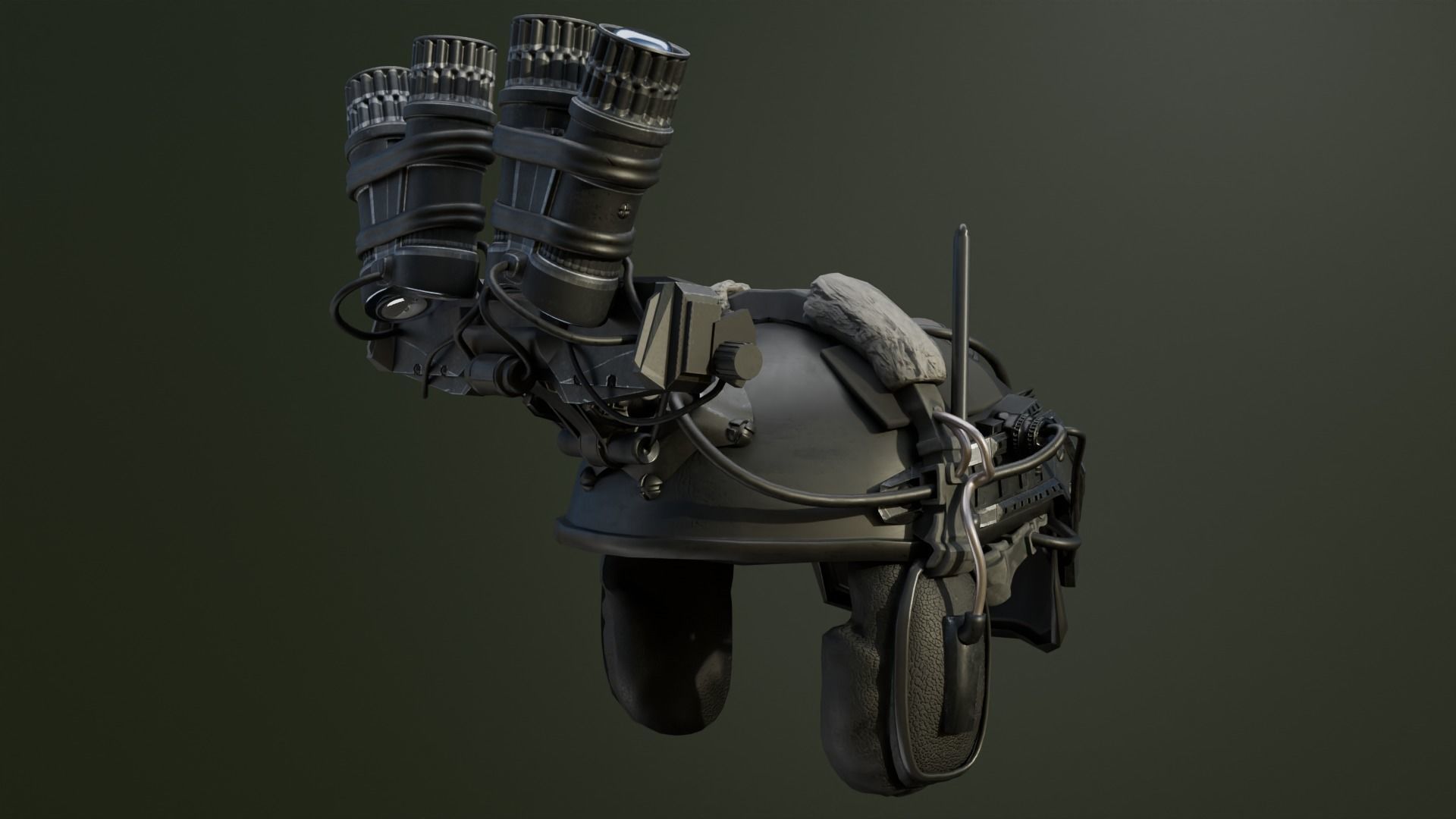 3D military helmet model Low-poly 3D model_7