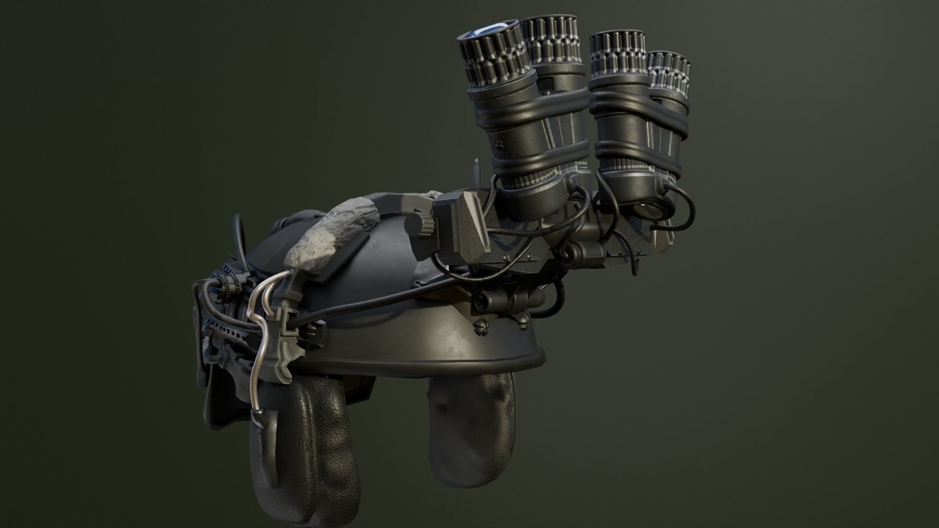 3D military helmet model Low-poly 3D model_3