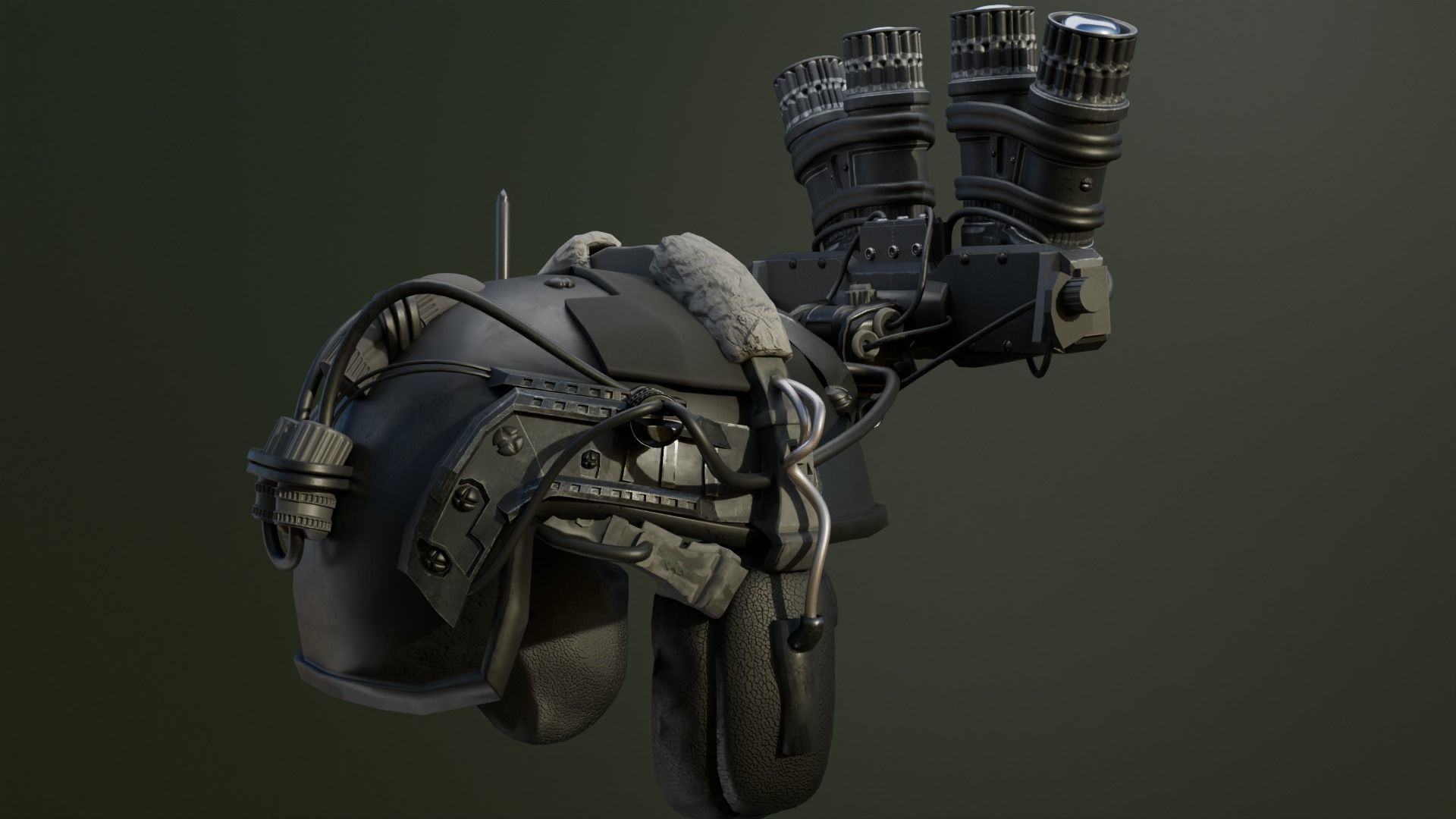 3D military helmet model Low-poly 3D model_4