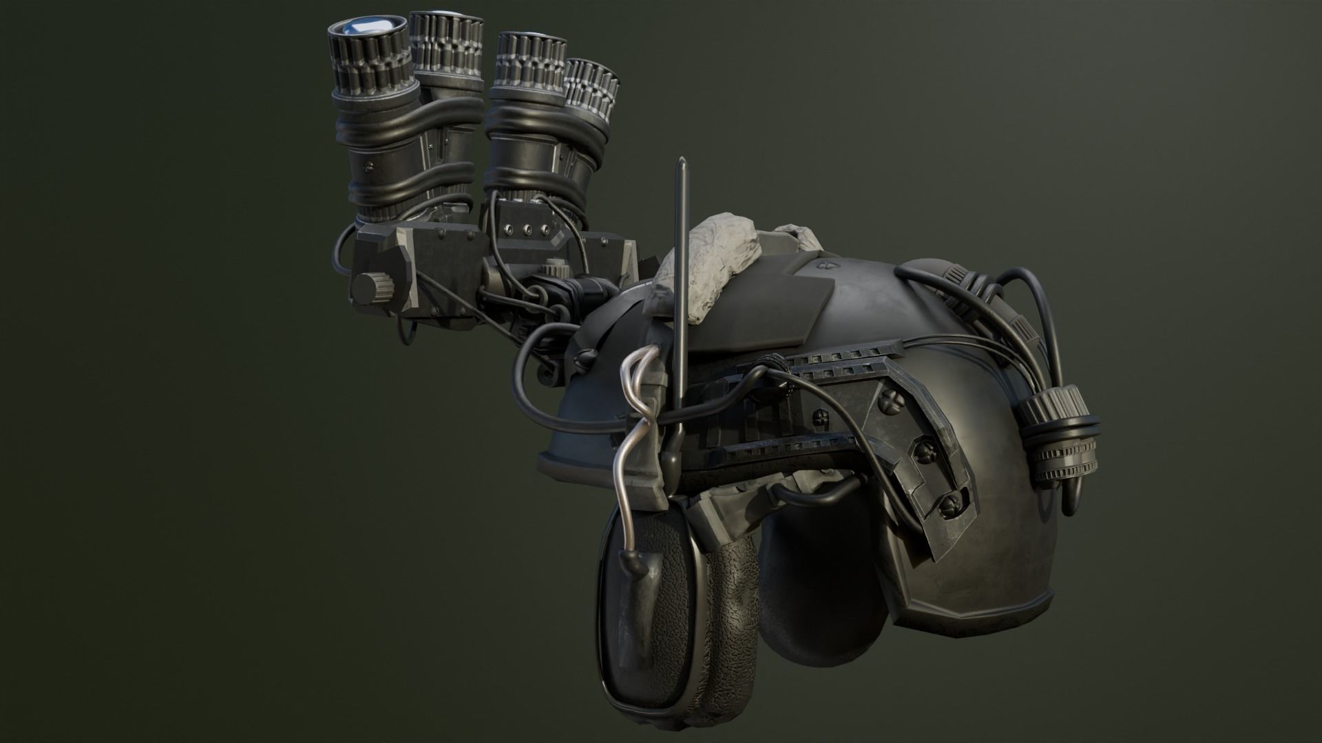 3D military helmet model Low-poly 3D model_6