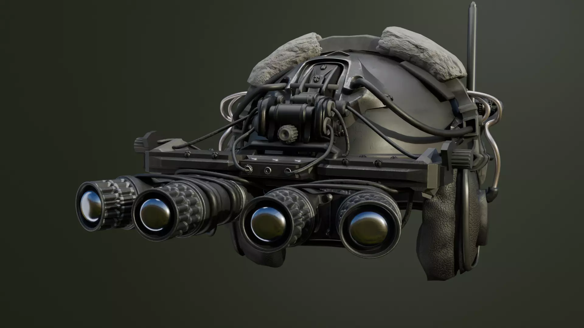 3D military helmet model Low-poly 3D model_0