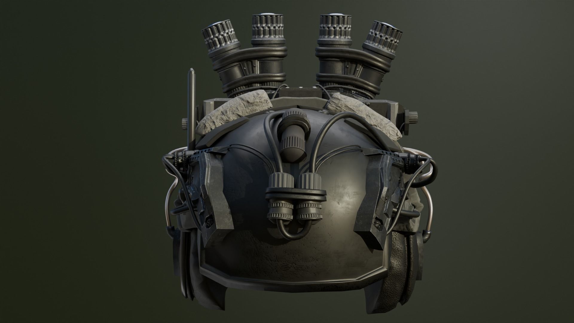 3D military helmet model Low-poly 3D model_5