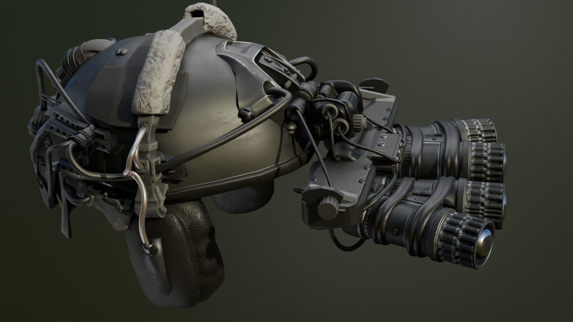 3D military helmet model Low-poly 3D model_1