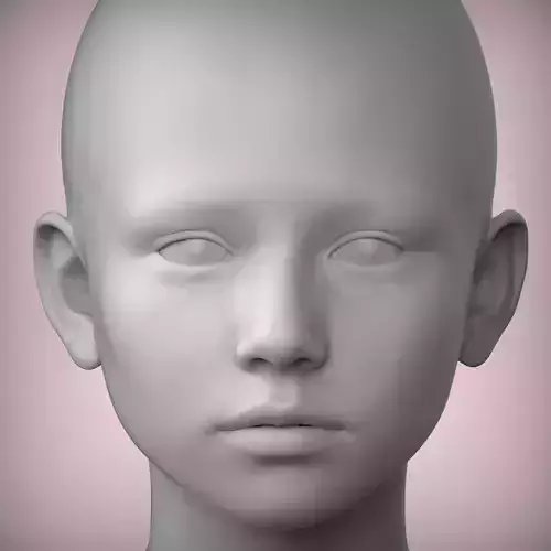 43 3D HEAD FACE FEMALE CHARACTER TEENAGER PORTRAIT