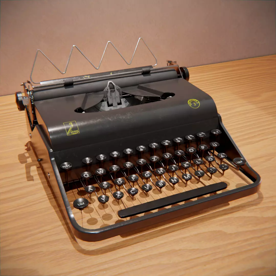 Juwel Model 3 Typewriter Low-poly 3D model