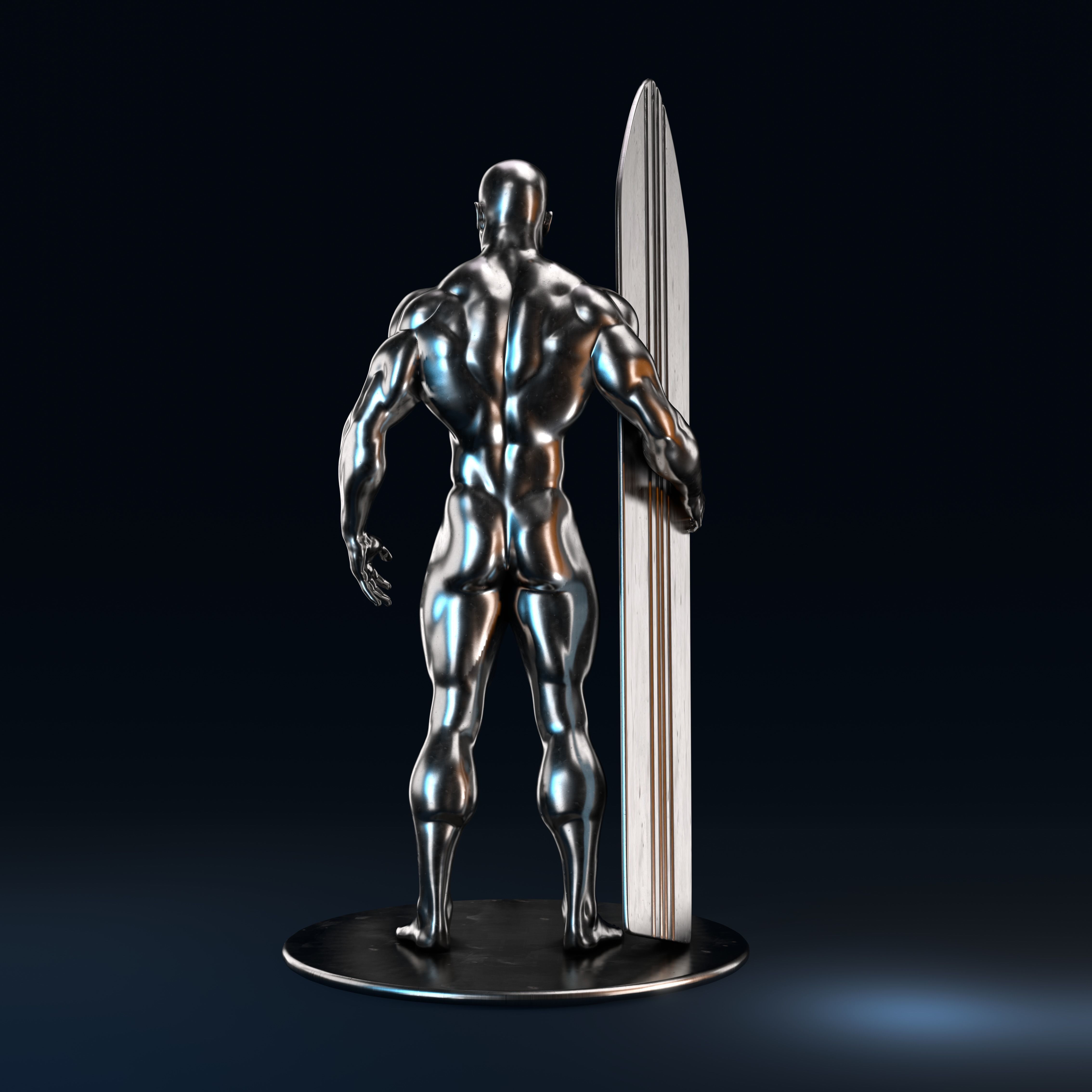 SILVER SURFER Free 3D print model_3
