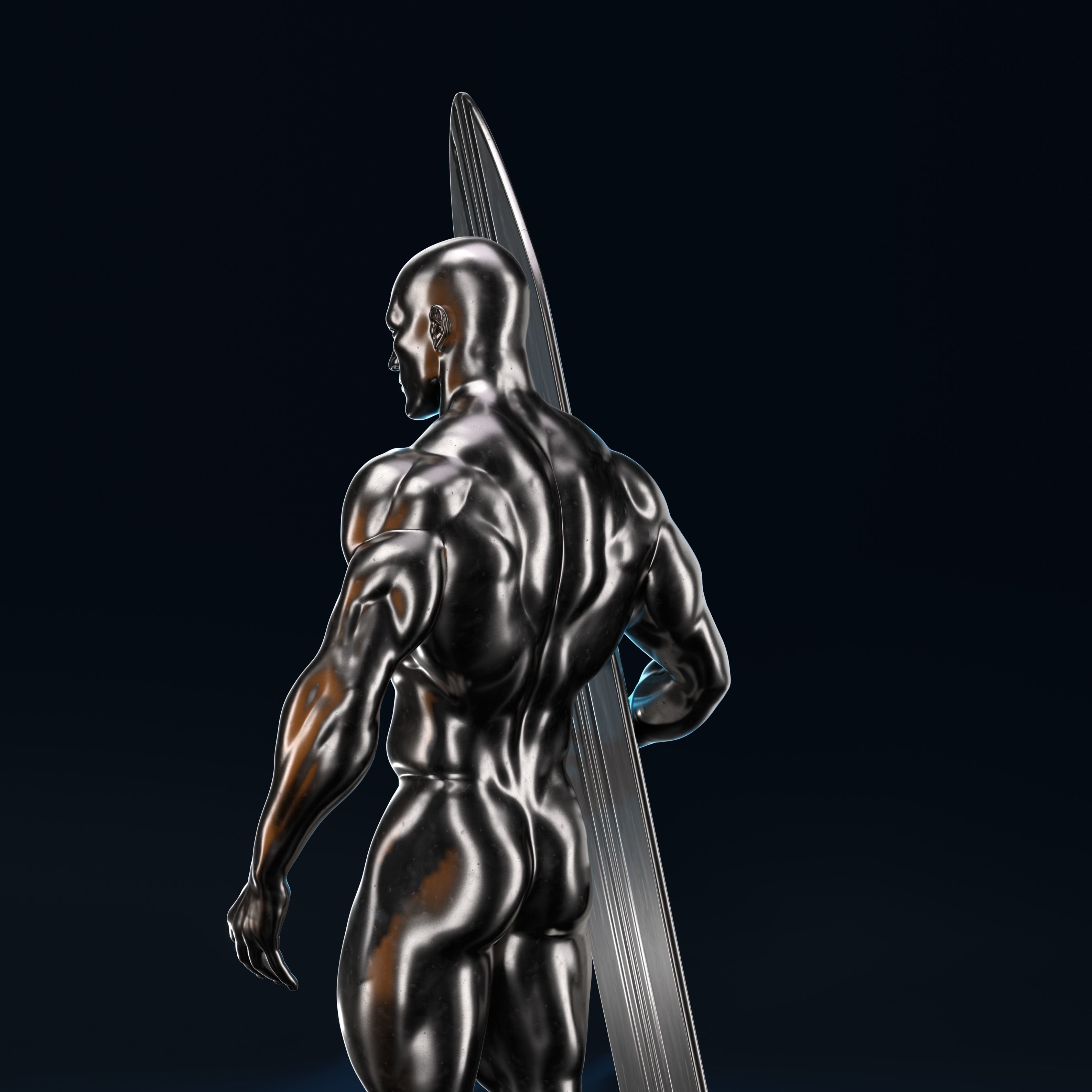 SILVER SURFER Free 3D print model_4